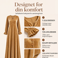 Elegant fløyels-makskjole for kvinner med volangermer