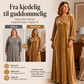 Elegant fløyels-makskjole for kvinner med volangermer