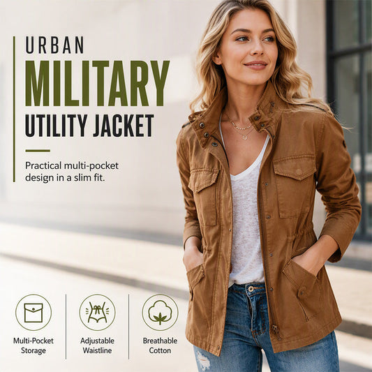 👖 50 % RABATT I BEGRENSET TID! ✨ Utility-jakke for damer med lommer