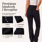 Jeans med høy midje og korsformet, asymmetrisk design for kvinner