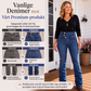 Jeans med høy midje og korsformet, asymmetrisk design for kvinner