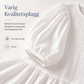 Langermet maxikjole med volangkant for kvinner