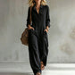 🍂 Cargo-jumpsuit med vide ben for damer – uanstrengt, praktisk stil og høstlig komfort