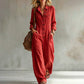 🍂 Cargo-jumpsuit med vide ben for damer – uanstrengt, praktisk stil og høstlig komfort