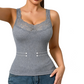 👚Sesongens stil – Tanktop med slank passform og blonder – fremhever kroppens kurver og passer til mange anledninger, enten som undertøy eller som topp i seg selv