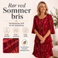 Kvinneblomstret kjole med volanger og lagdelt design