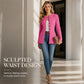 Kabelstrikket cardigan med knapper for damer