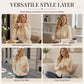 Kabelstrikket cardigan med knapper for damer