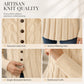 Kabelstrikket cardigan med knapper for damer