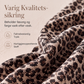 Uformell langermet maksikjole med leopardmønster for kvinner