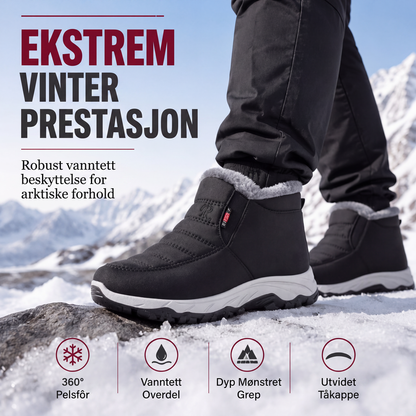 Vinter varme slip-on snøstøvler for menn