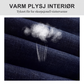 Varme rette jeans for menn med fôr