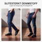 Varme rette jeans for menn med fôr