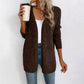 Uformell strikket cardigan for kvinner med åpen front