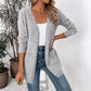 Uformell strikket cardigan for kvinner med åpen front