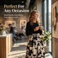 🌸 Flatterende eleganse | A-linje-maxidress med blomstermønster og snøring i livet for damer