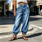 ✨ Kledende denimstil | Barrel-jeans for damer med høy midje og justerbar kant