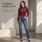 Elegant langermet bluse i blonder for damer