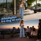 Smigrende vide bukser i jeans