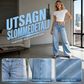 Smigrende vide bukser i jeans