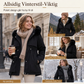 Dame vattert parkas med imitert pels for vinter