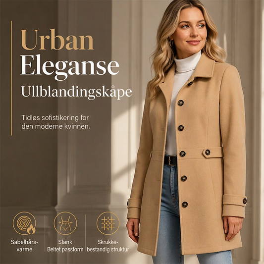 Elegant, figurkledet enkeltspent kåpe for kvinner
