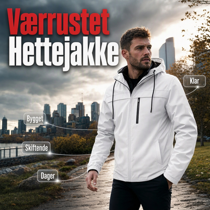 Værbestandig jakke med hette