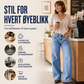 Høyelastiske wideleg jeans for kvinner