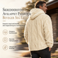 Herre vintergenser med fleecefor, jacquardmønster, lange ermer, pullover-sweatshirt for uformell utendørs bruk