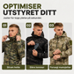 Herrejakke med hette, kamuflasjemønster for utendørs bruk