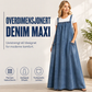 Dame oversized uformell dongeri selbukjole (maxi)