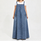 Dame oversized uformell dongeri selbukjole (maxi)