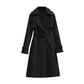 🏷️ Stilig fra jobb til middag | Midtlang, drapert trenchcoat for damer