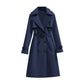 🏷️ Stilig fra jobb til middag | Midtlang, drapert trenchcoat for damer