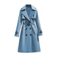 🏷️ Stilig fra jobb til middag | Midtlang, drapert trenchcoat for damer