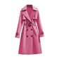 🏷️ Stilig fra jobb til middag | Midtlang, drapert trenchcoat for damer