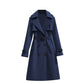 🏷️ Stilig fra jobb til middag | Midtlang, drapert trenchcoat for damer