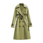 🏷️ Stilig fra jobb til middag | Midtlang, drapert trenchcoat for damer