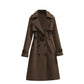 🏷️ Stilig fra jobb til middag | Midtlang, drapert trenchcoat for damer