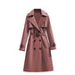 🏷️ Stilig fra jobb til middag | Midtlang, drapert trenchcoat for damer