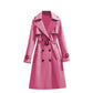 🏷️ Stilig fra jobb til middag | Midtlang, drapert trenchcoat for damer