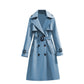 🏷️ Stilig fra jobb til middag | Midtlang, drapert trenchcoat for damer