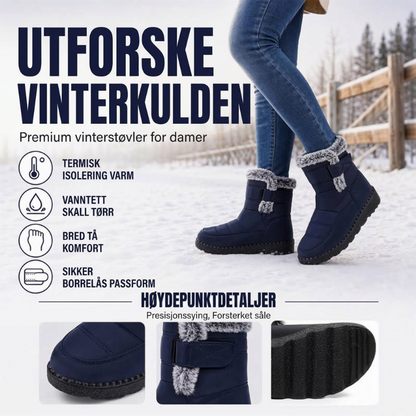Sklisikre varme vinterstøvler for kvinner