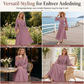 Dame Elegant Crossover V-hals Plissert Maxi Kjole