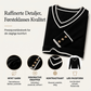 Elegant strikket topp for kvinner med kontrast-V-hals