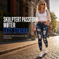 Dame høyvist, revne skinny-jeans, slitt og strekkbar denim-bukser