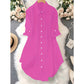 Dame uformell langermet bluse med knappestolpe