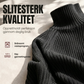 Dame koselig strikket kjole med rullekrage