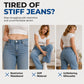 Casual-jeans med snøring og vide ben for kvinner