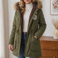 🧥 Koselig beskyttelse, god bevegelsesfrihet | Parka med hette og varmt fôr for damer